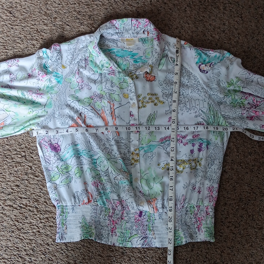 Anthropologie Maeve Paint By Numbers blouse, Large, Excellent Used Condition - Picture 8 of 11